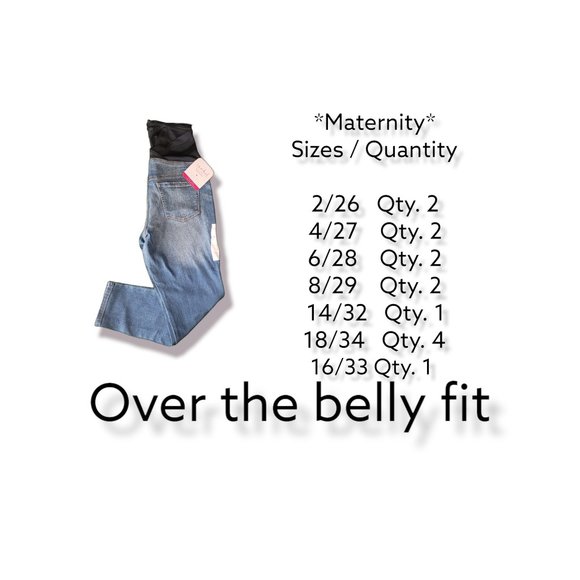 Isabel Maternity Women's Blue Cross Panel Skinny Crop Maternity Jeans - Picture 7 of 7